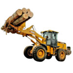 Cargadora frontal XCMG LW300 KN con garra forestal